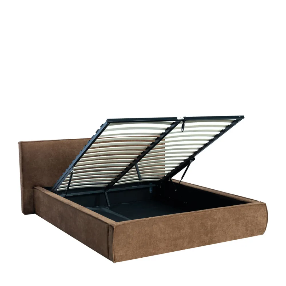 Drawer LIBERIA Lit coffre en tissu chenille 160x200cm
