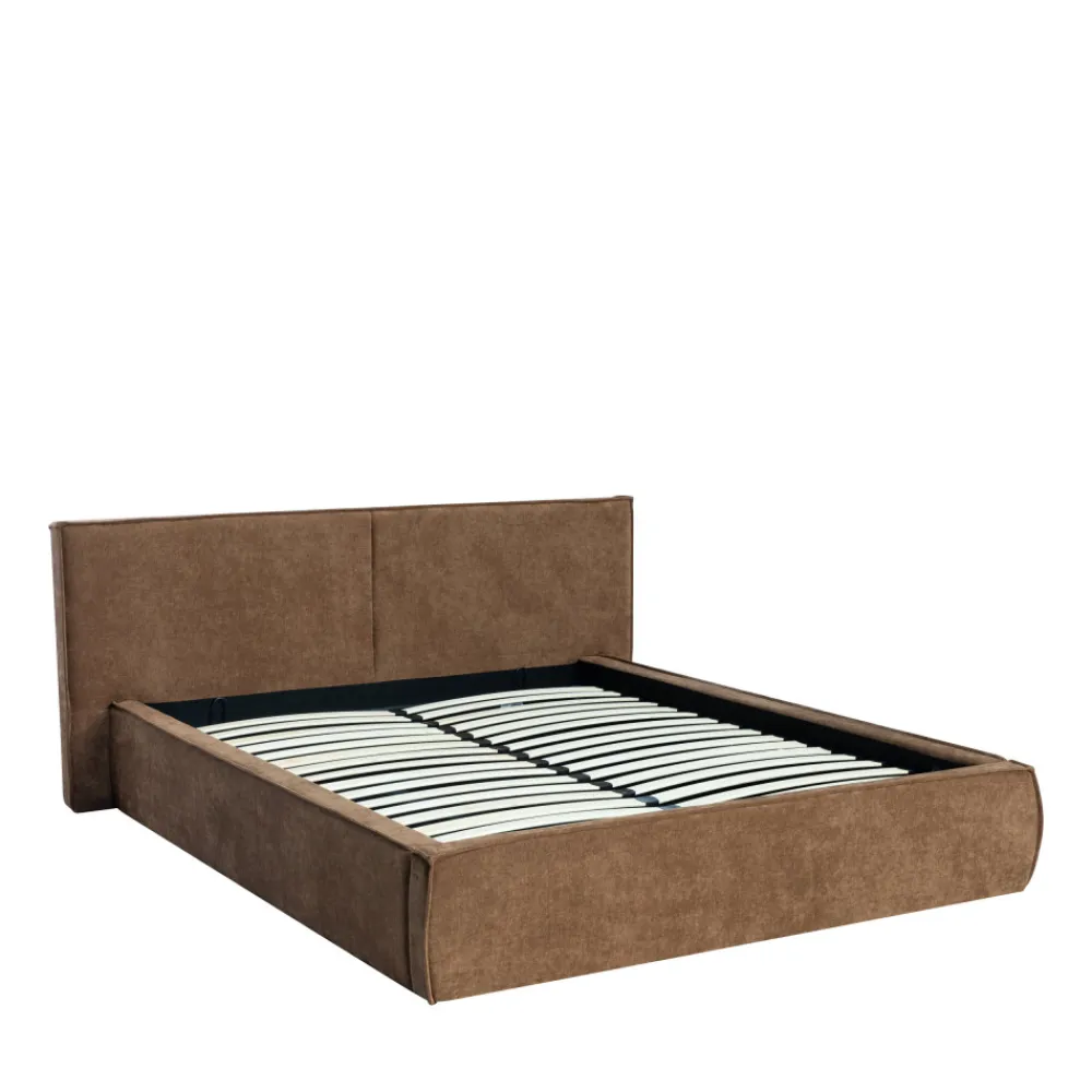 Drawer LIBERIA Lit coffre en tissu chenille 160x200cm