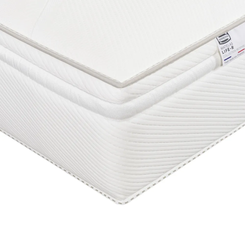 Simmons LIFE-R Matelas 100% ressorts, épaisseur 29cm, accueil équilibré