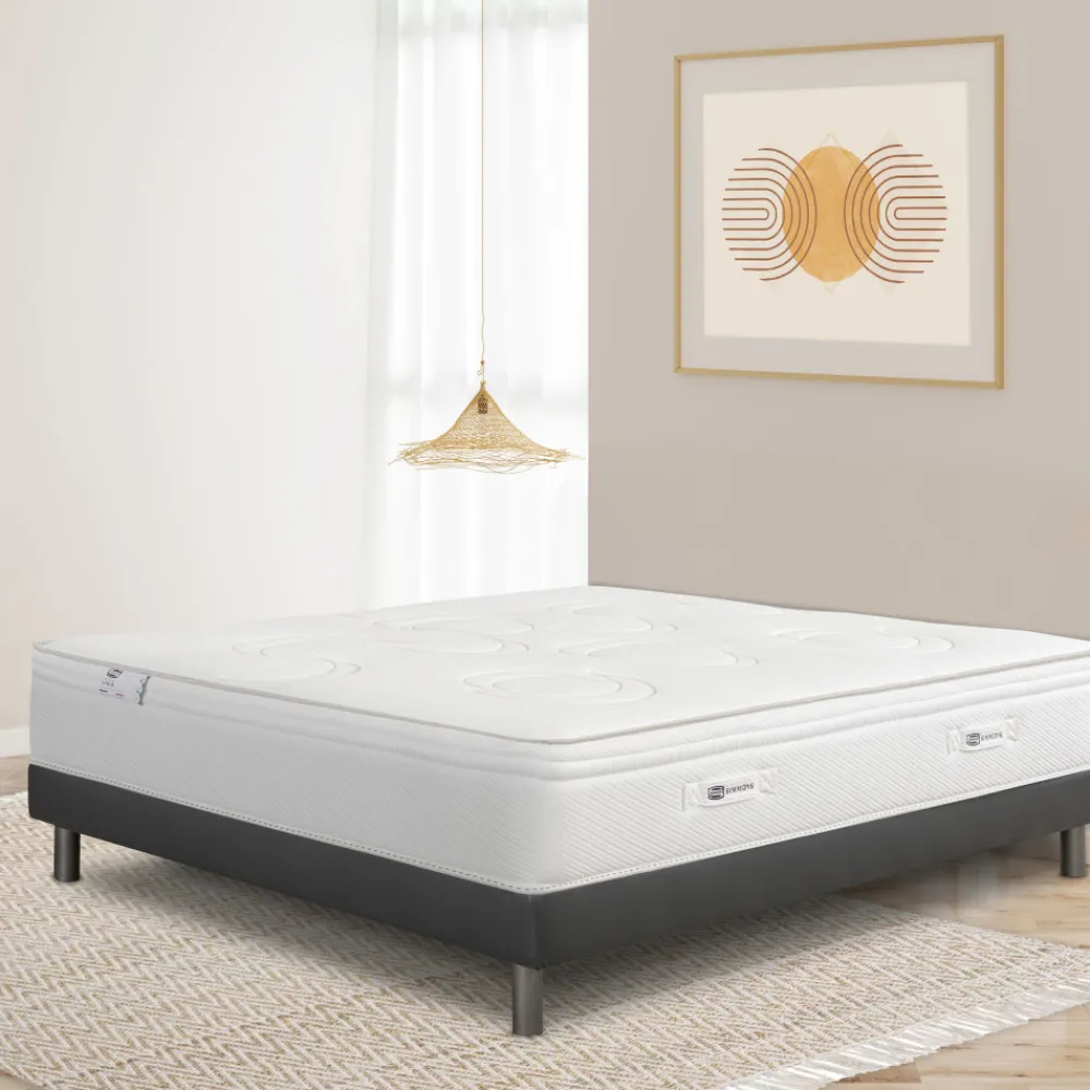 Simmons LIFE-R Matelas 100% ressorts, épaisseur 29cm, accueil équilibré