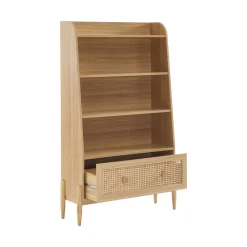 Enfant No name LILOU Bibliothèque enfant en bois et cannage H140cm