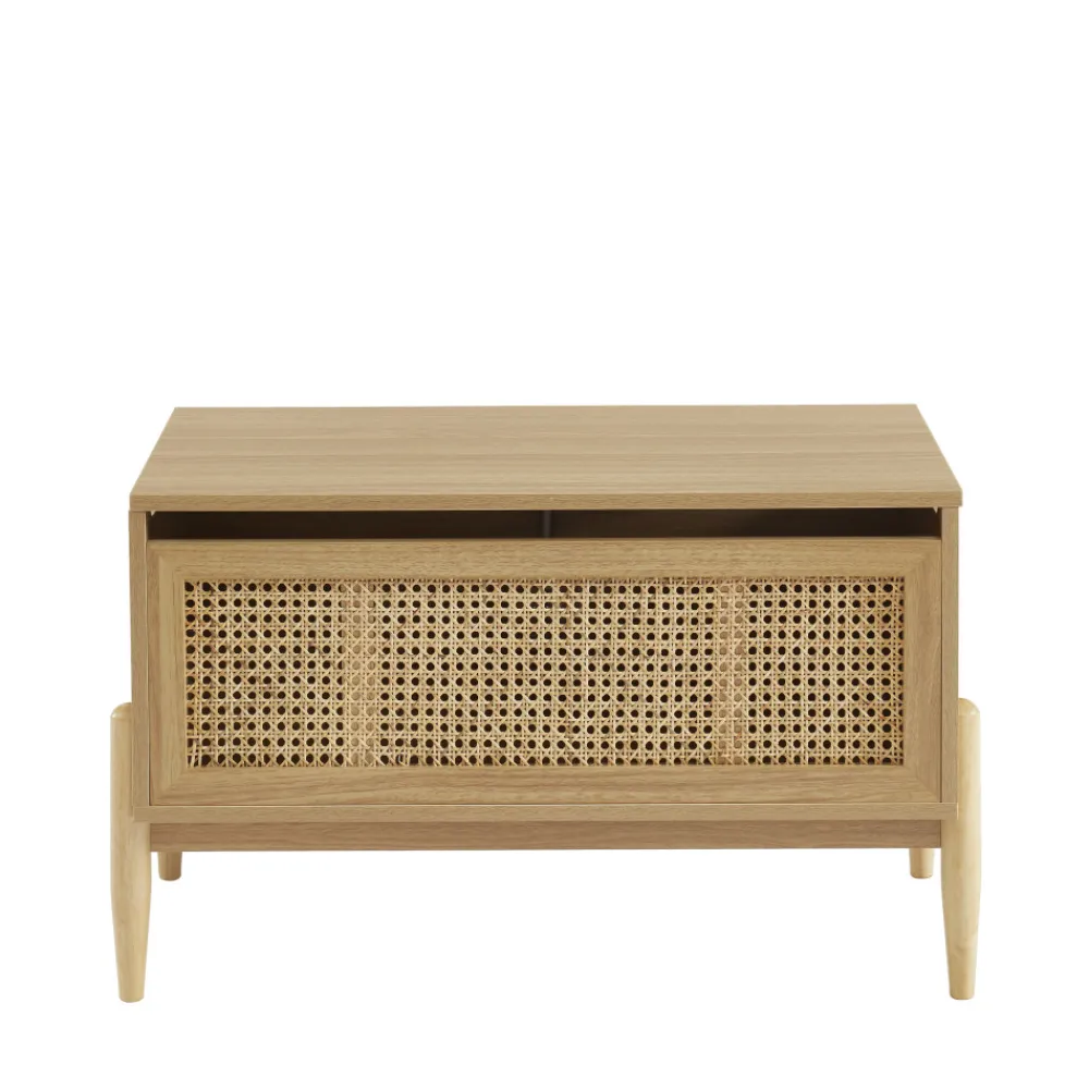 Enfant No name LILOU Coffre de rangement enfant en bois et cannage L74cm