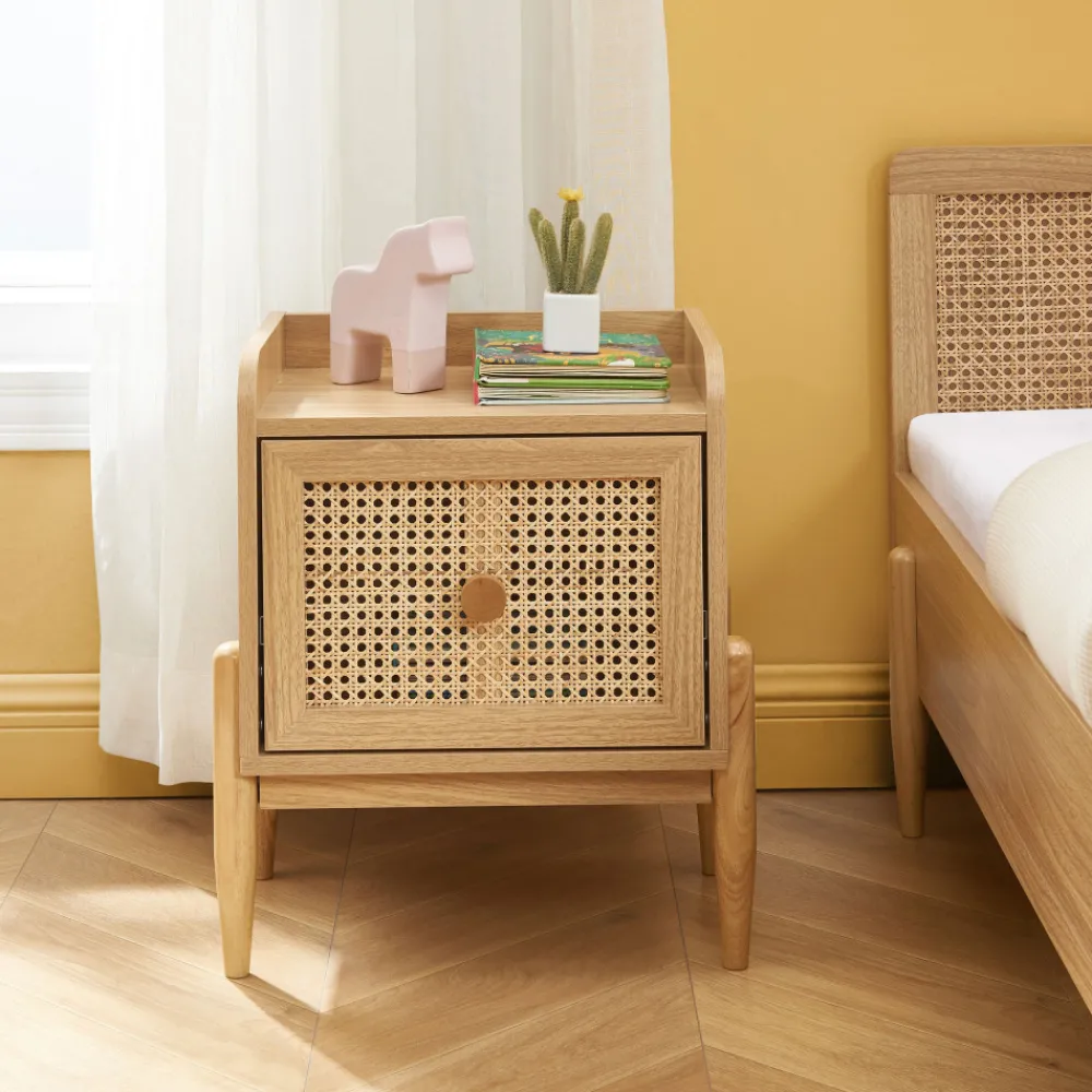 Enfant No name LILOU Table de chevet enfant 1 tiroir en bois et cannage