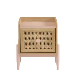 Enfant No name LILOU Table de chevet enfant 1 tiroir en bois et cannage