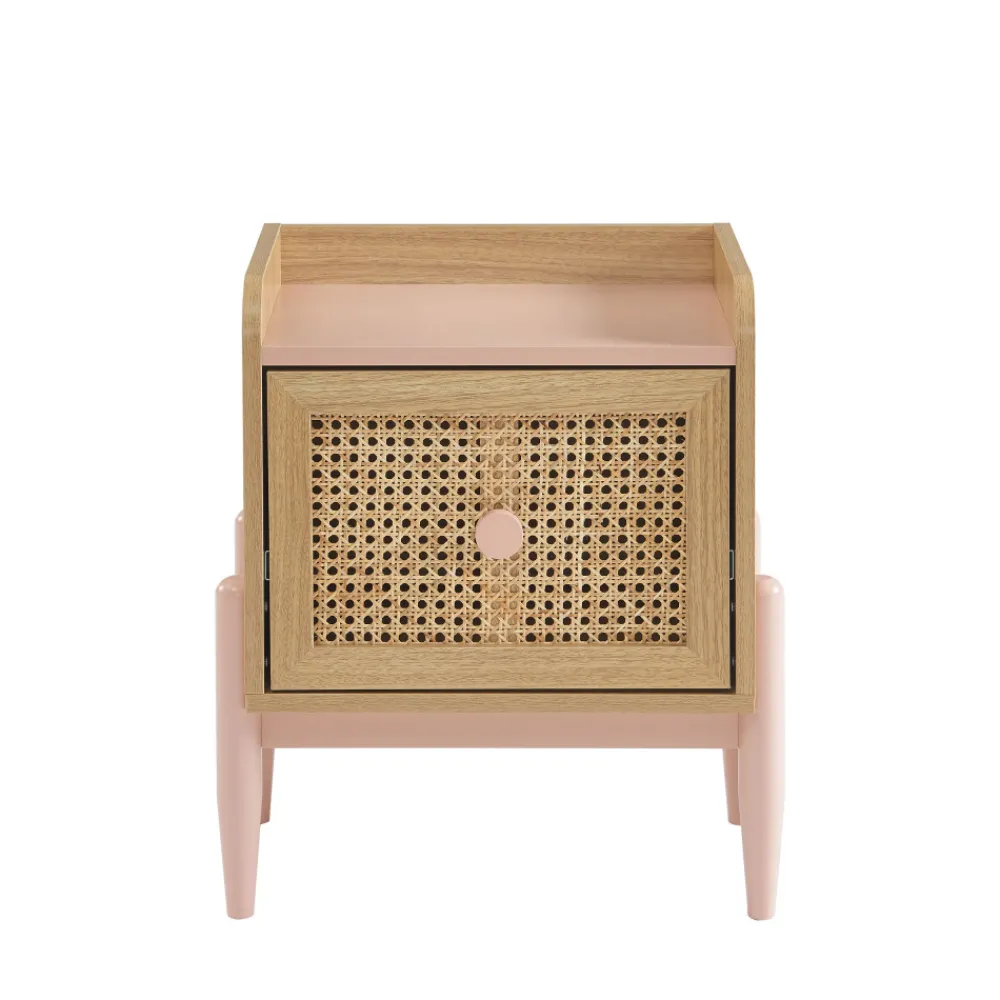 Enfant No name LILOU Table de chevet enfant 1 tiroir en bois et cannage