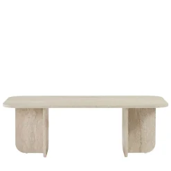 Drawer LISON Table basse rectangulaire effet travertin 120x60cm