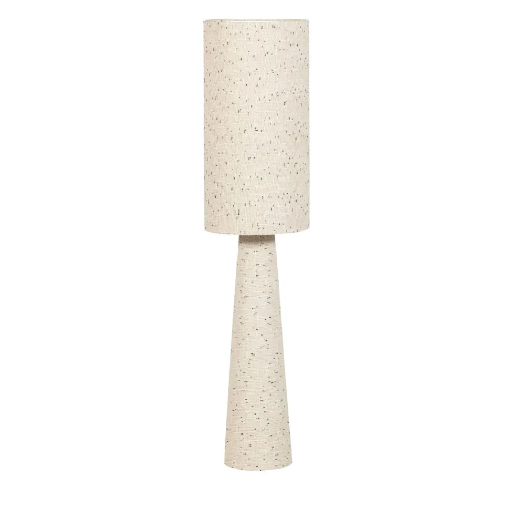 Woood LOFT Lampadaire à pois en métal et tissu bouclette H130cm