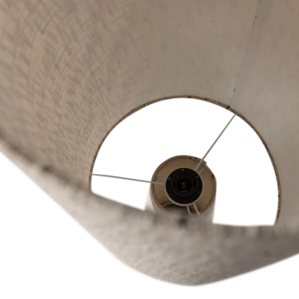 Woood LOFT Lampadaire à pois en métal et tissu bouclette H130cm