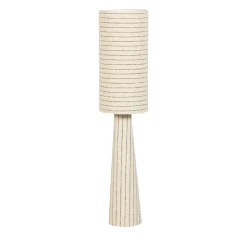 Woood LOFT Lampadaire à rayures en métal et tissu bouclette H130cm
