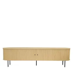 Drawer LUCIE Meuble TV aux portes coulissantes en bois et métal L200cm