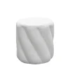 Drawer MALLOW Pouf rond en tissu bouclette ø37cm