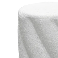 Drawer MALLOW Pouf rond en tissu bouclette ø37cm