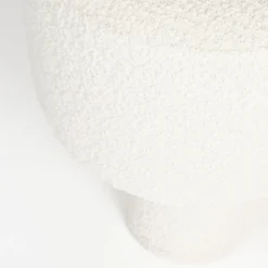 No name MARCOS Tabouret rond en tissu bouclette ø40cm