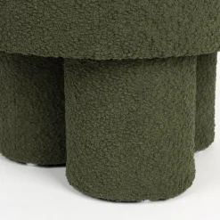 No name MARCOS Tabouret rond en tissu bouclette ø40cm