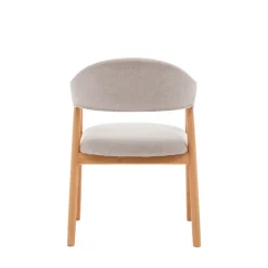 Drawer MARINA Lot de 2 fauteuils de table en tissu et bois