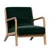 Woood MARK Fauteuil en bois et velours