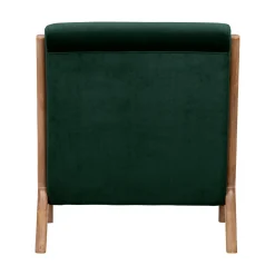 Woood MARK Fauteuil en bois et velours