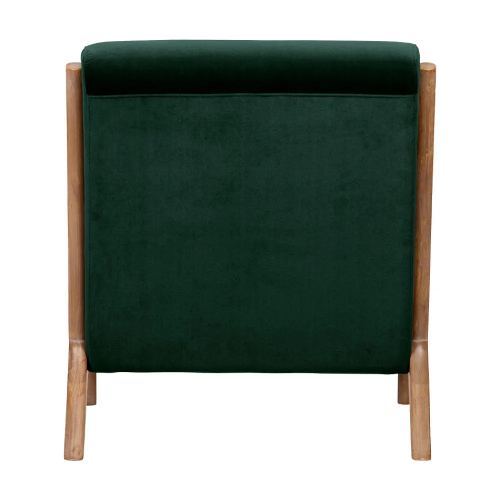 Woood MARK Fauteuil en bois et velours