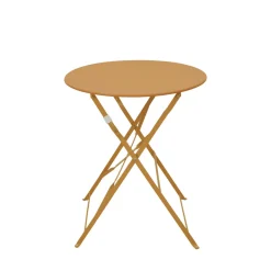 Drawer MARSEILLE Ensemble table de jardin pliante ronde bistrot et 2 chaises en métal