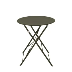 Drawer MARSEILLE Ensemble table de jardin pliante ronde bistrot et 2 chaises en métal