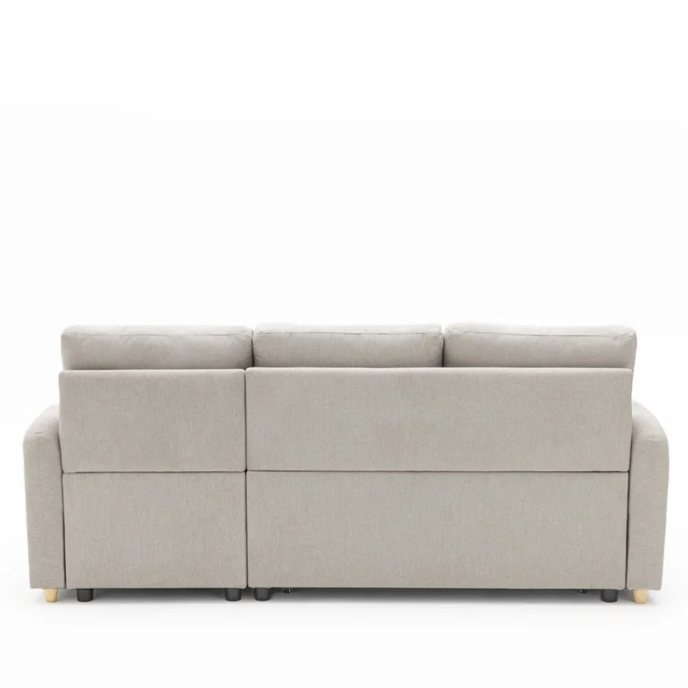 Drawer MATERA Canapé d'angle réversible convertible 3 places en tissu avec coffre
