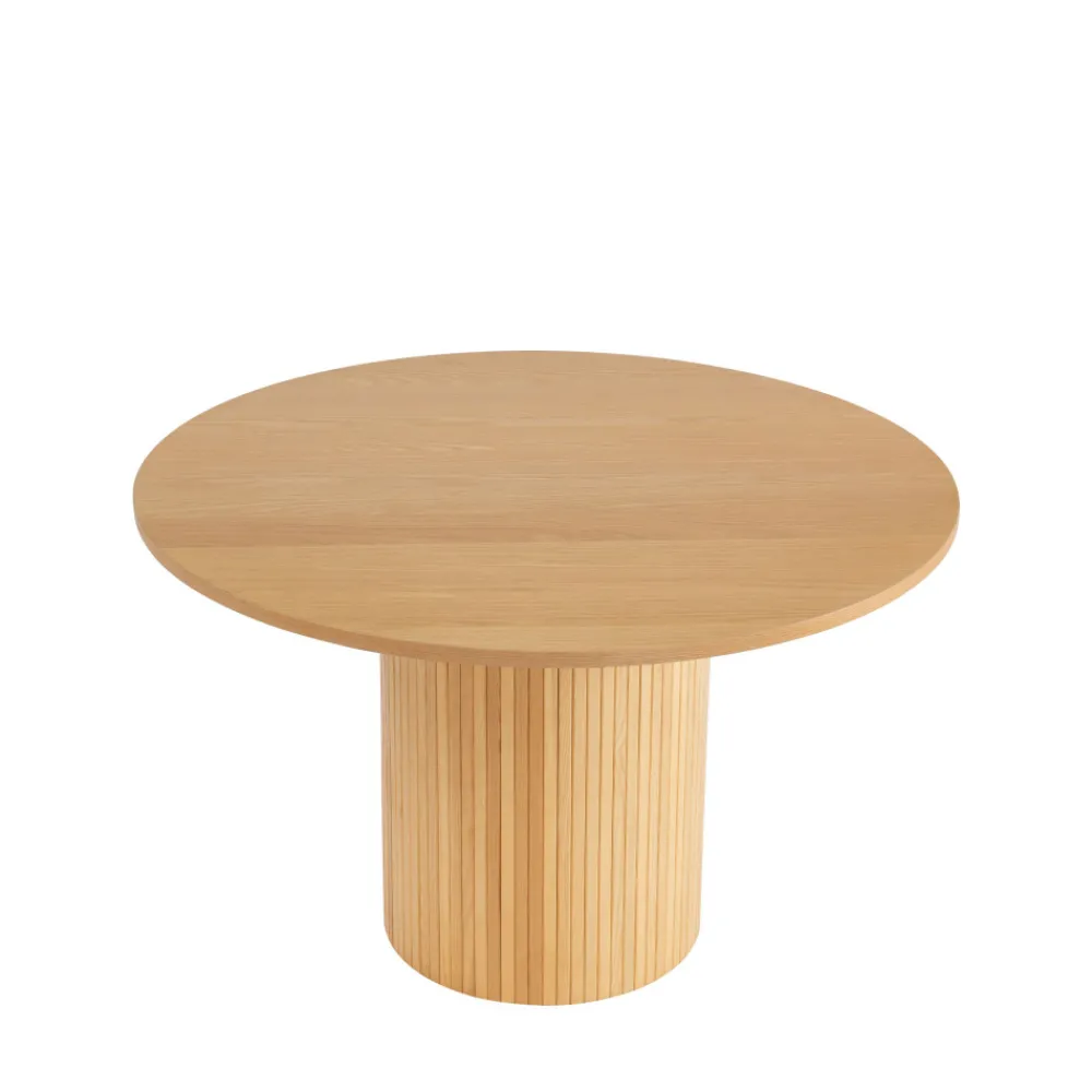 No name MATI Table à manger 4 personnes ronde en bois