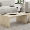 Drawer MAX Table basse avec porte magazines effet travertin