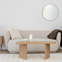 House Nordic MELO Table basse organique en bois 100x50cm