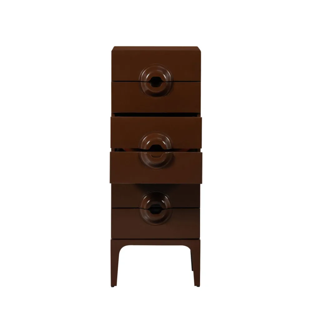 Woood MERGE Petit meuble de rangement 6 tiroirs en bois et métal H120cm