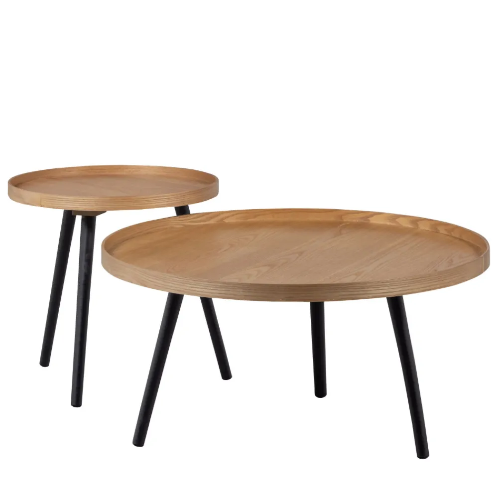 Woood MESA Table d'appoint ronde bois ø60cm