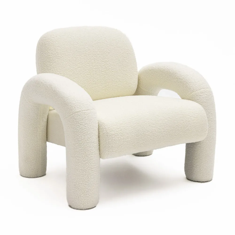 Drawer MIO Fauteuil en tissu bouclette