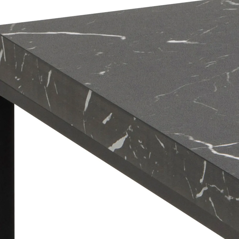 Drawer MIXO Table basse en effet marbre et métal 110x55cm