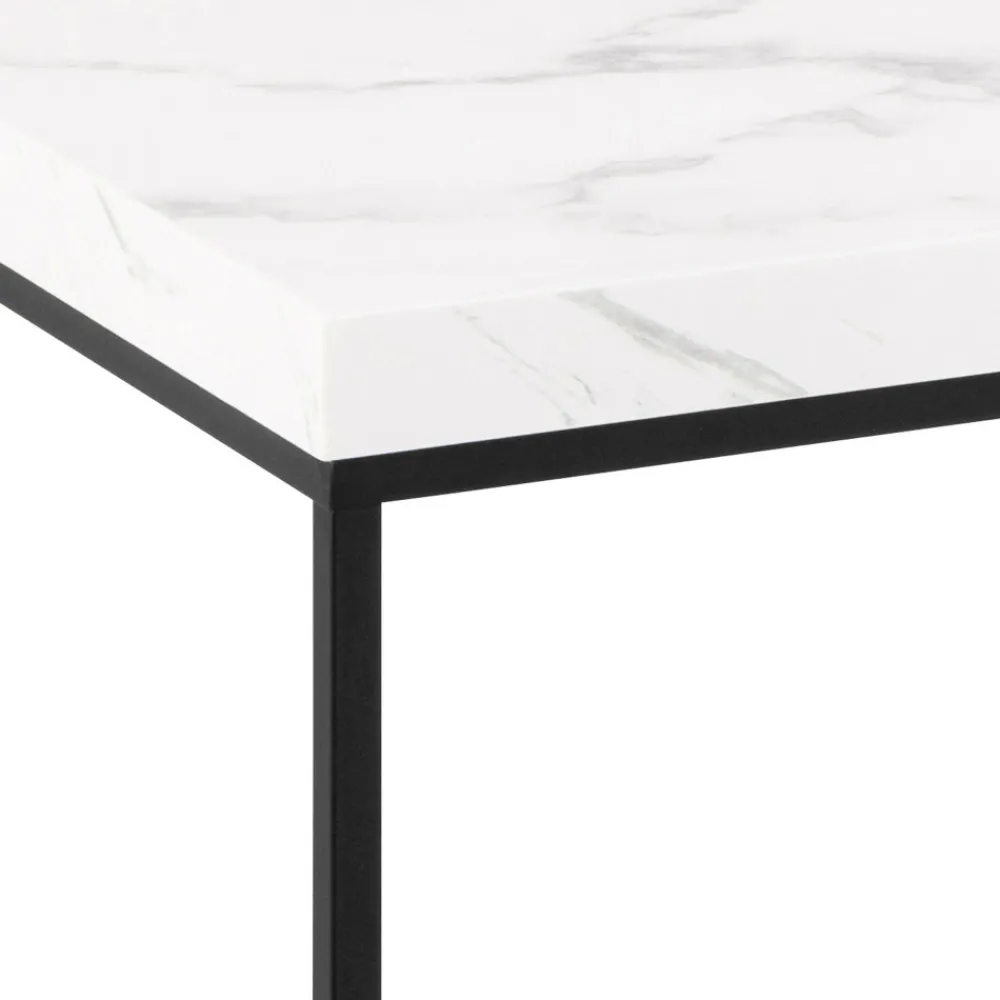 Drawer MIXO Table basse en effet marbre et métal 110x55cm