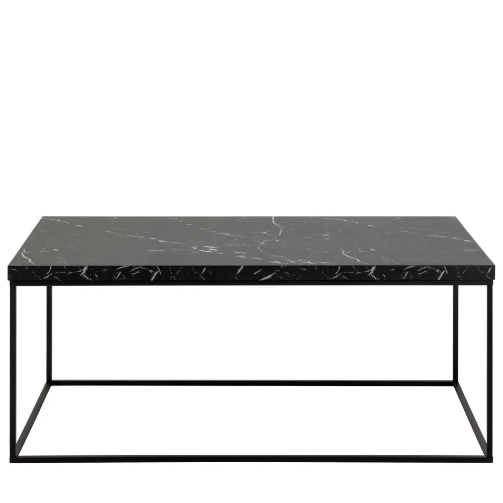 Drawer MIXO Table basse en effet marbre et métal 110x55cm