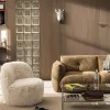 Drawer MO Fauteuil rond en fausse fourrure