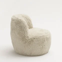 Drawer MO Fauteuil rond en fausse fourrure