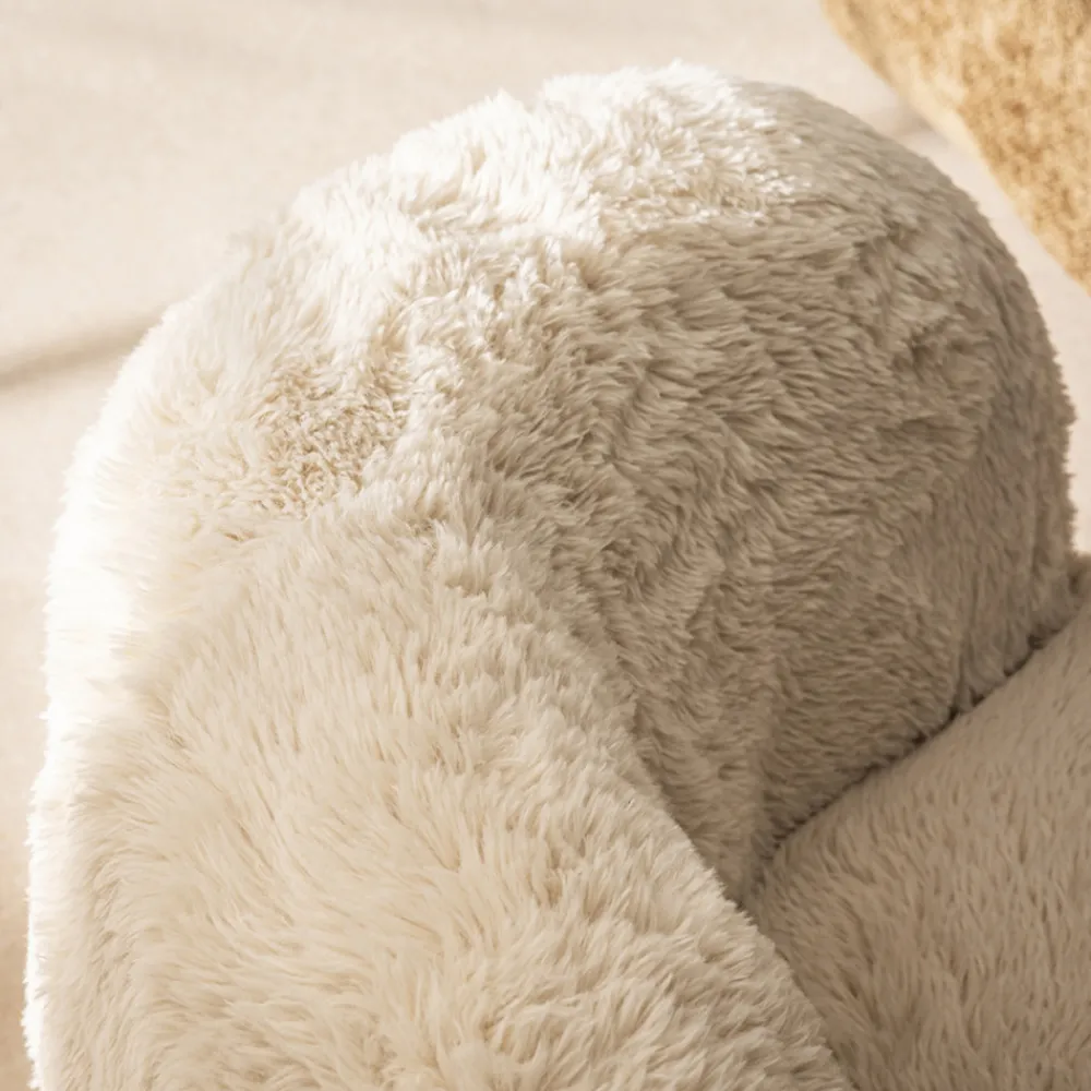 Drawer MO Fauteuil rond en fausse fourrure