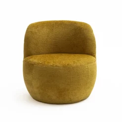 Drawer MO Fauteuil rond en tissu chenille