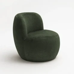 Drawer MO Fauteuil rond en tissu chenille