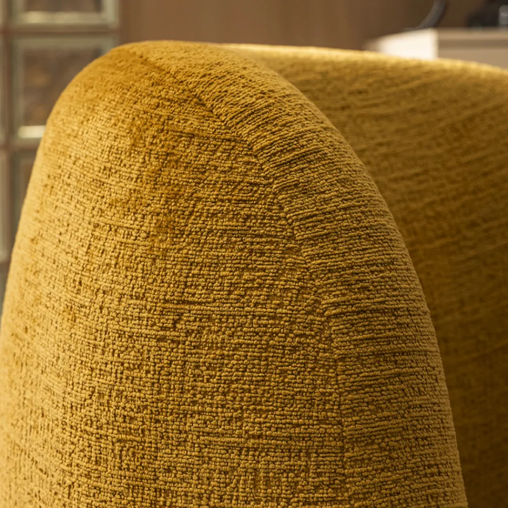 Drawer MO Fauteuil rond en tissu chenille