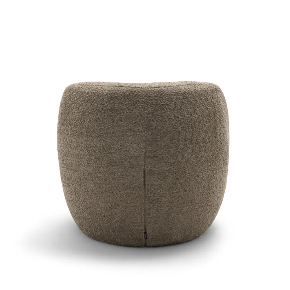 Drawer MO Fauteuil rond en tissu bouclette