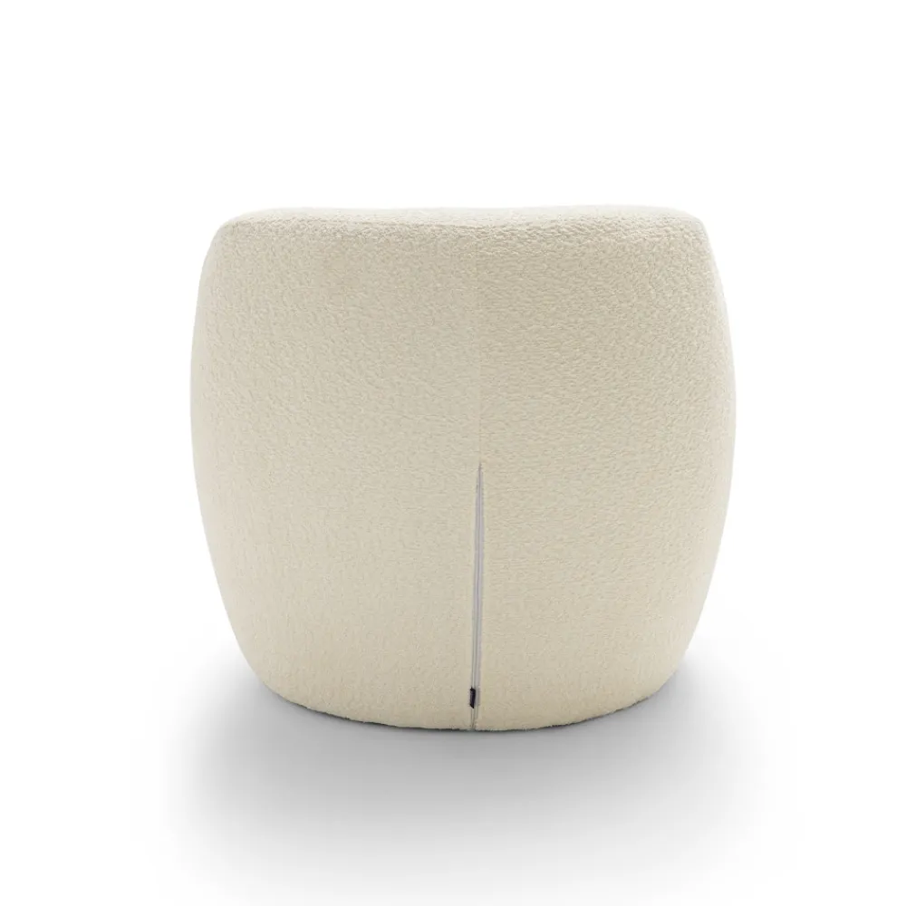 Drawer MO Fauteuil rond en tissu bouclette