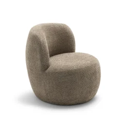 Drawer MO Fauteuil rond en tissu bouclette