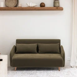 Drawer MONICA Canapé convertible 2 places en tissu chenille L140cm
