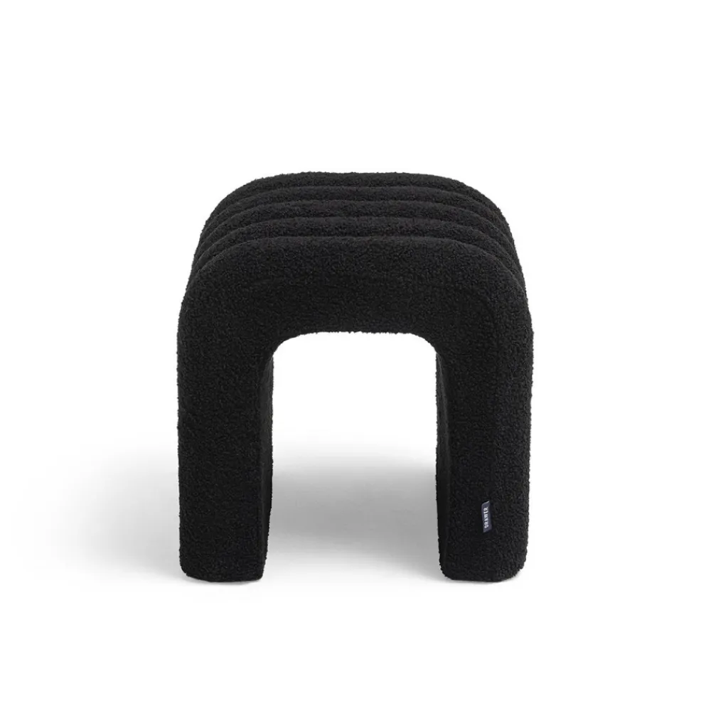 Drawer MUI Lot de 2 tabourets rembourrés en tissu bouclette