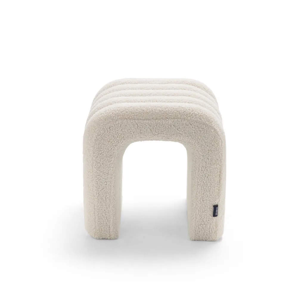 Drawer MUI Lot de 2 tabourets rembourrés en tissu bouclette