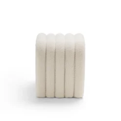 Drawer MUI Lot de 2 tabourets rembourrés en tissu bouclette