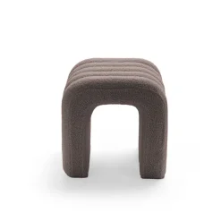 Drawer MUI Lot de 2 tabourets rembourrés en tissu bouclette
