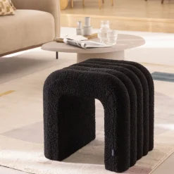 Drawer MUI Tabouret rembourré en tissu bouclette