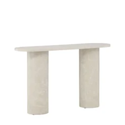 Venture Home NARVIK Console ovale effet marbre L130cm